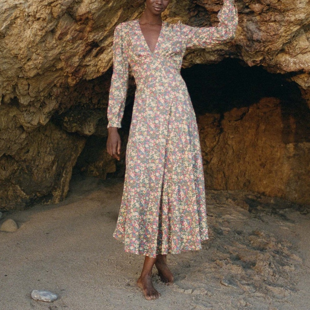 Doen Charleston Dress in Green Valley Floral